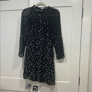Rebecca Taylor Black and White Polka Dot Dress NWT Size 6